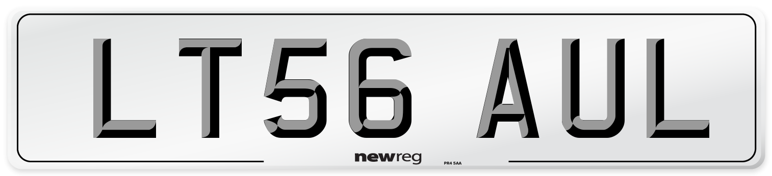 LT56 AUL Number Plate from New Reg